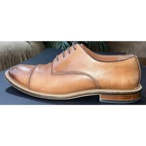 Vince Camuto Brown Leather Lace Up Lamson Cap Toe Oxford‎ Shoes Size 9M